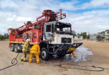 Truck destroyed in fire