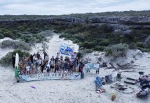 Peaceful protest at Whalers Way