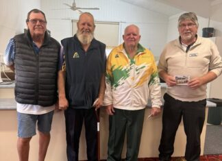 Bowlers battle blustery weather